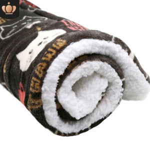 Cute Cat & Dog Blanket – Soft Coral Cashmere Pet Mat