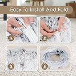 Cat Tunnel Bed – Indoor Play Tube with Washable Soft Mat for Cats & Small Pets