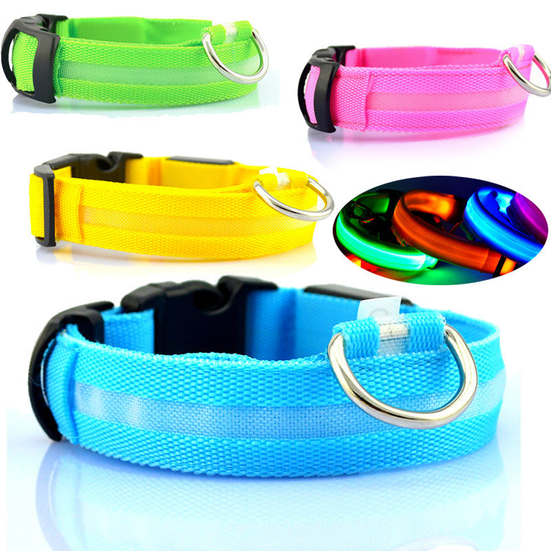 Safety LED Dog Collar – Waterproof, Light-Up Pet Collar for Night Walks