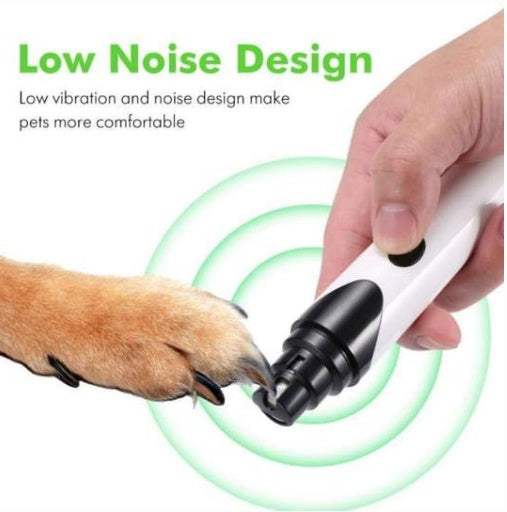 Electric Pet Nail Grinder – Low Noise USB Nail Clipper for Dogs & Cats