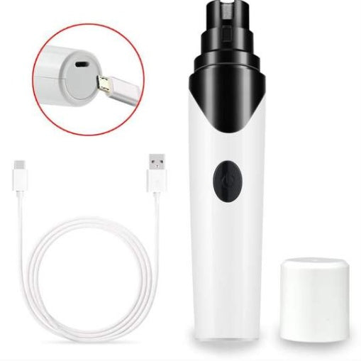 Electric Pet Nail Grinder – Low Noise USB Nail Clipper for Dogs & Cats
