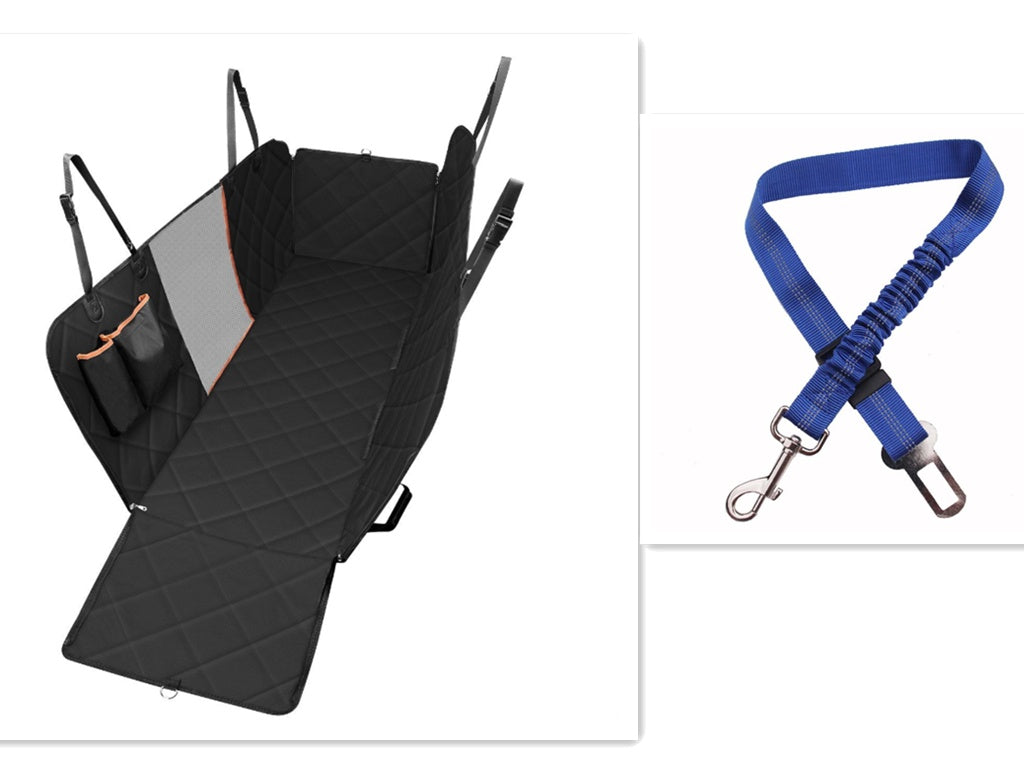 Dog Car Seat Cover Hammock – Waterproof Pet Safety Protector with Mesh & Pocket