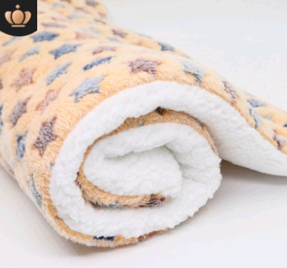 Cute Cat & Dog Blanket – Soft Coral Cashmere Pet Mat
