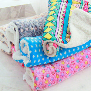 Cute Cat & Dog Blanket – Soft Coral Cashmere Pet Mat