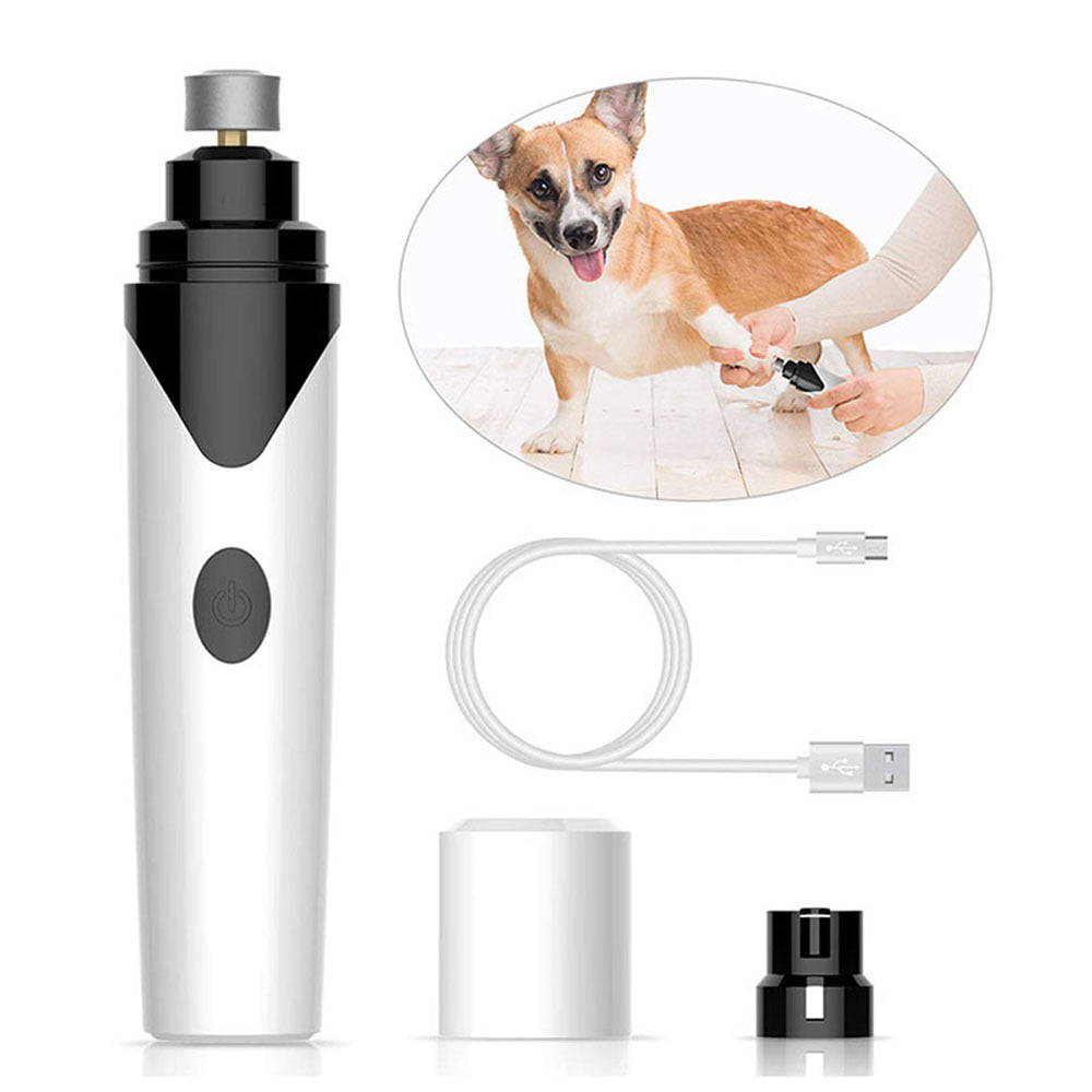 Electric Pet Nail Grinder – Low Noise USB Nail Clipper for Dogs & Cats