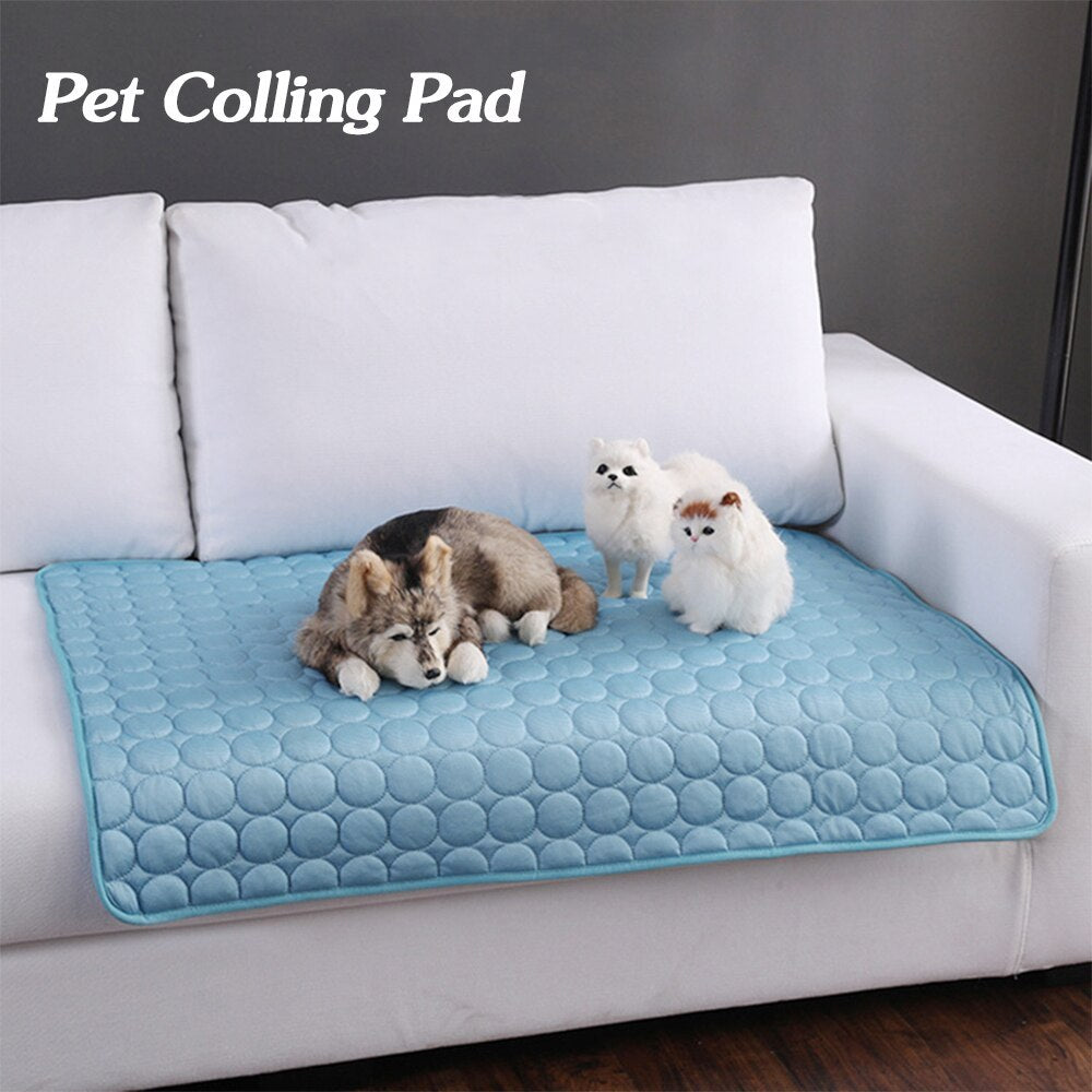 Pet Ice Silk Cooling Mat – Summer Dog & Cat Cool Nest Pad