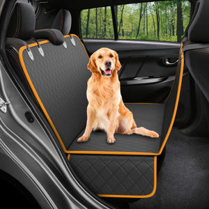 Dog Car Seat Cover Hammock – Waterproof Pet Safety Protector with Mesh & Pocket