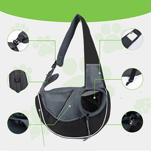 Portable Pet Carrier Bag – Crossbody Travel Bag for Dogs & Cats