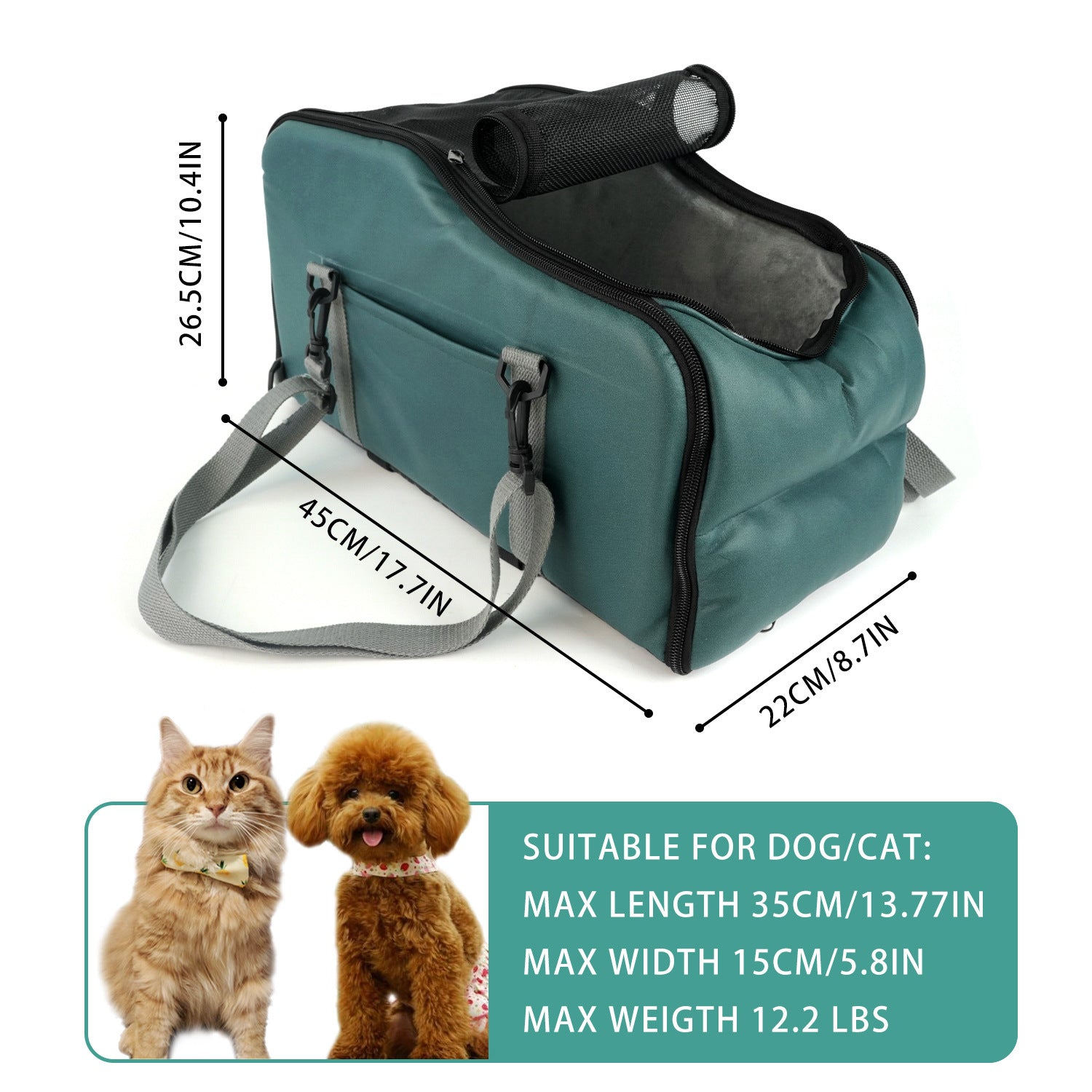 Removable Washable Car Pet Kennel – Portable Pet Mat & Carrier