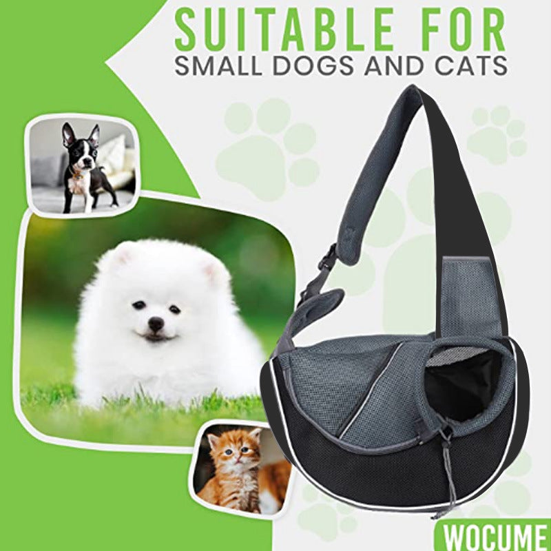 Portable Pet Carrier Bag – Crossbody Travel Bag for Dogs & Cats