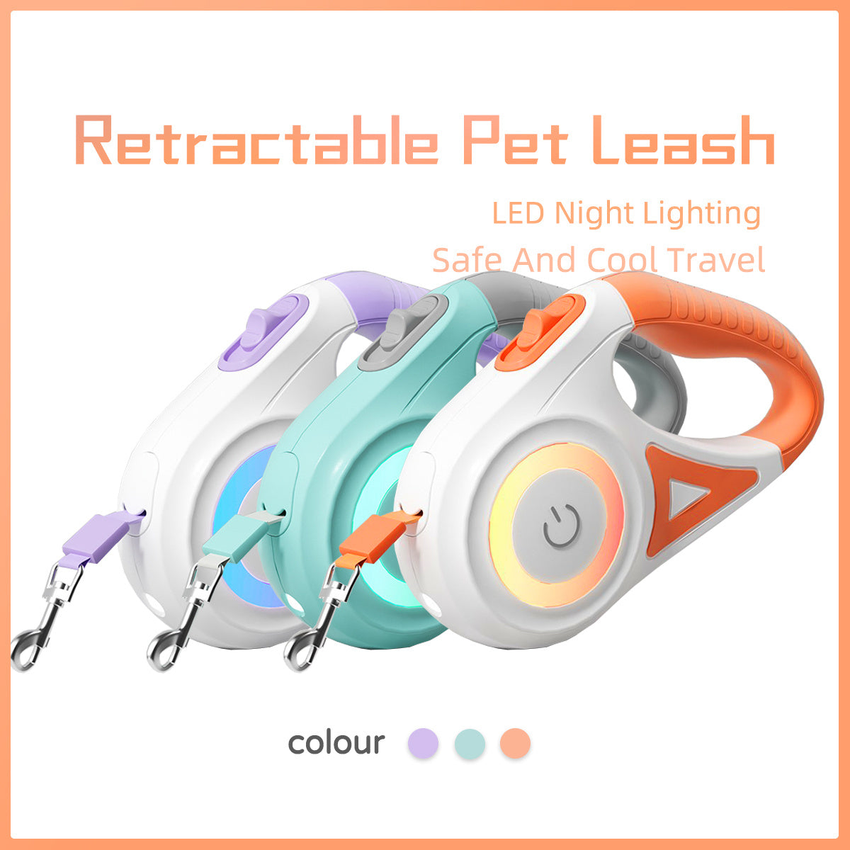 Retractable Dog Leash & Collar Set – Automatic Pet Traction Rope for Small & Medium Dogs